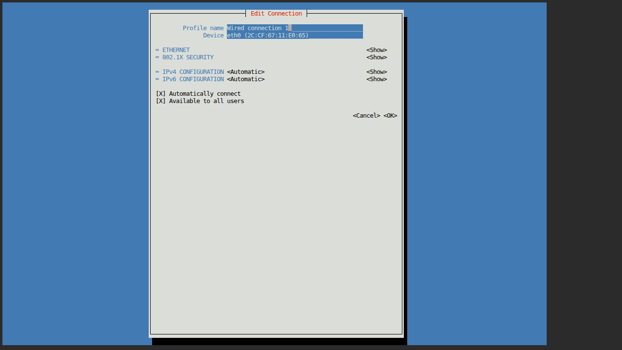 NetworkManager profile editor