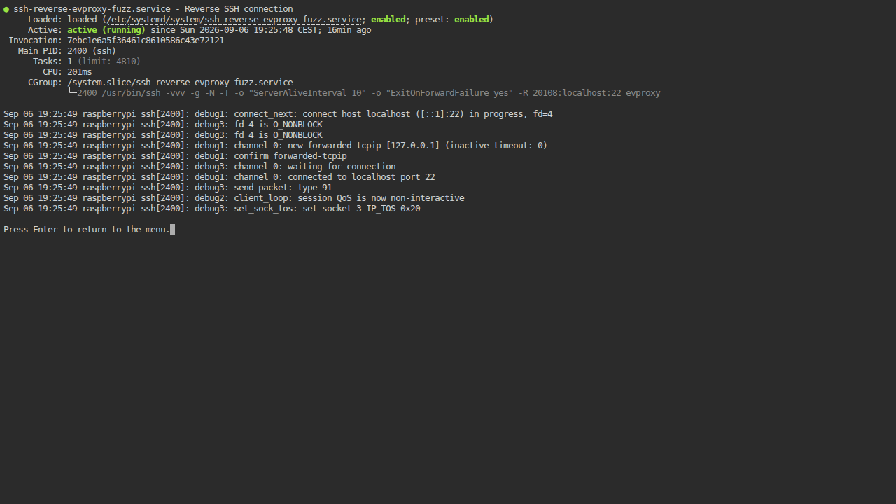 Fuzz Secure Link status