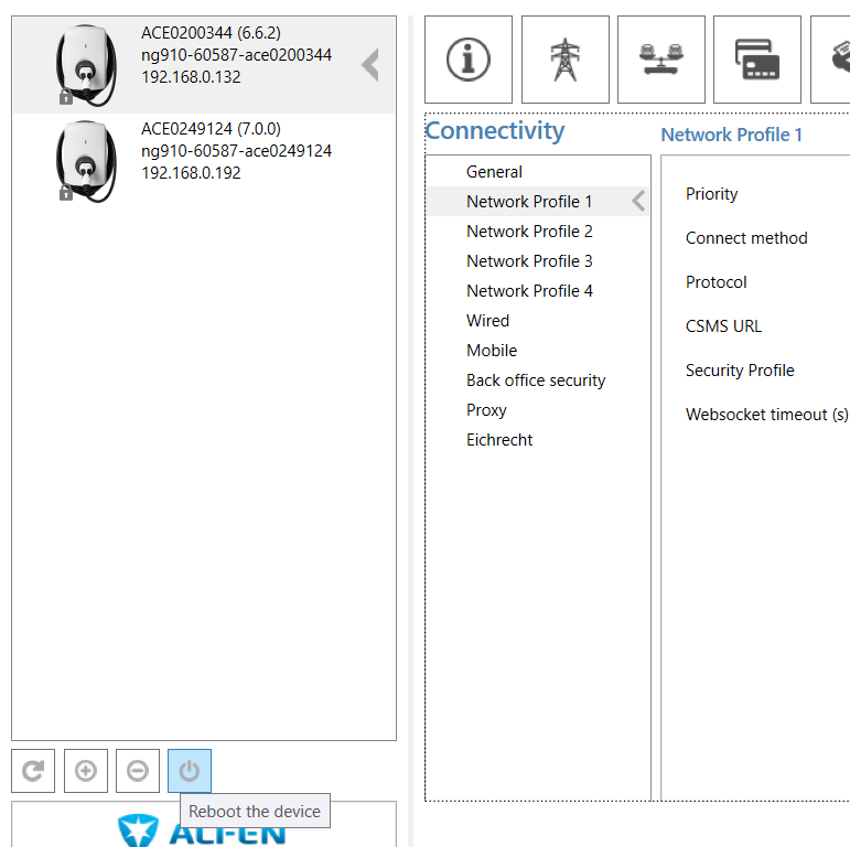 OCPP ID configuration